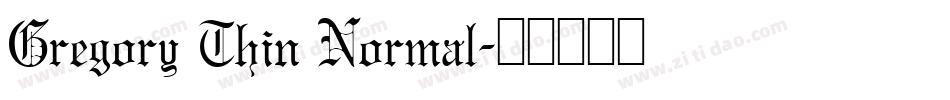 Gregory Thin Normal字体转换